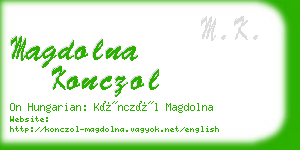 magdolna konczol business card